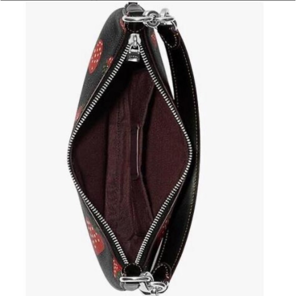 Coach Wild Strawberry Print Payton Shoulder Bag Black Multi - Picture 2 of 8